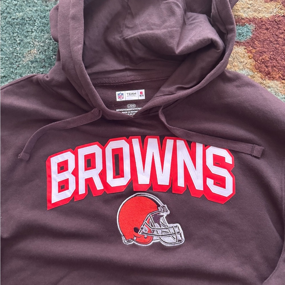 BRAND NEW CLEVELAND BROWNS HOODIE SWEATSHIRT SIZE LARGE!! - Picture 4 of 4